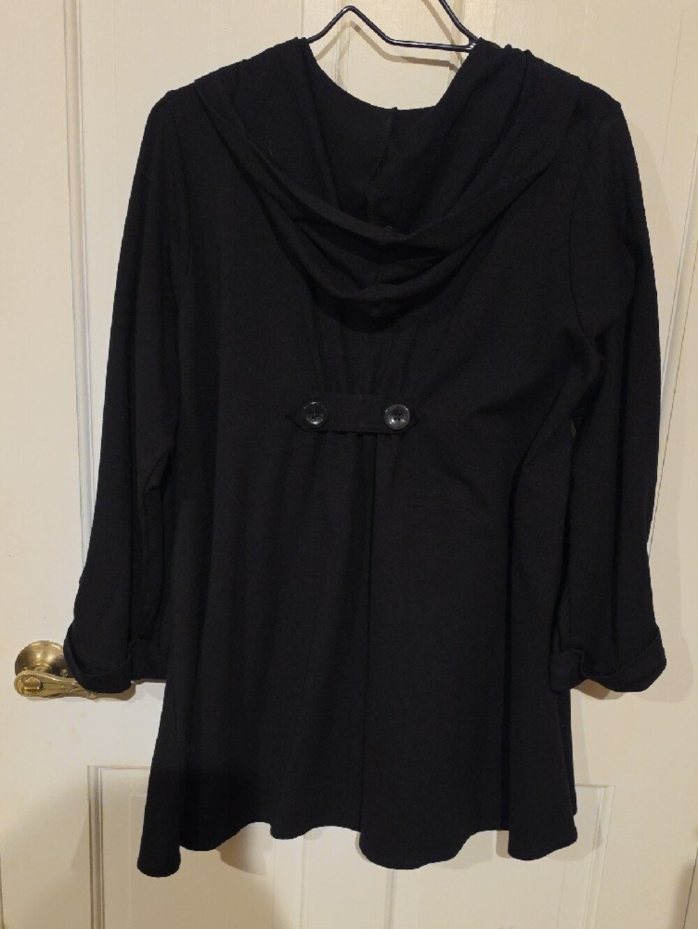 Christian Siriano NY Black Lightweight Hooded Swing Jacket - 2X - Picture 2 of 2